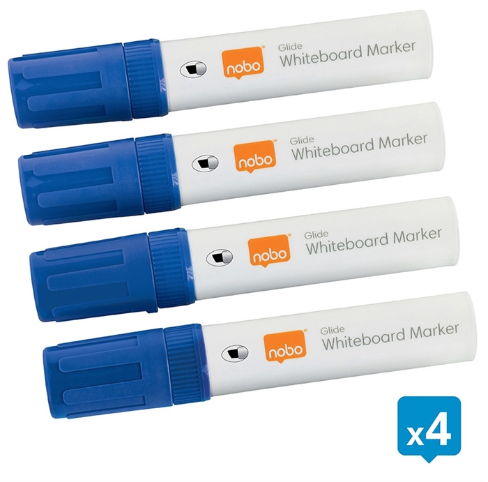 Nobo WB Marker Glide Jumbo schuin 10mm blauw (4)