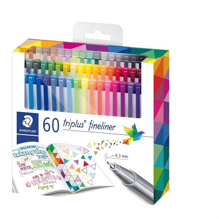 Staedtler Fineliner Triplus 0,3mm assortiment (60)