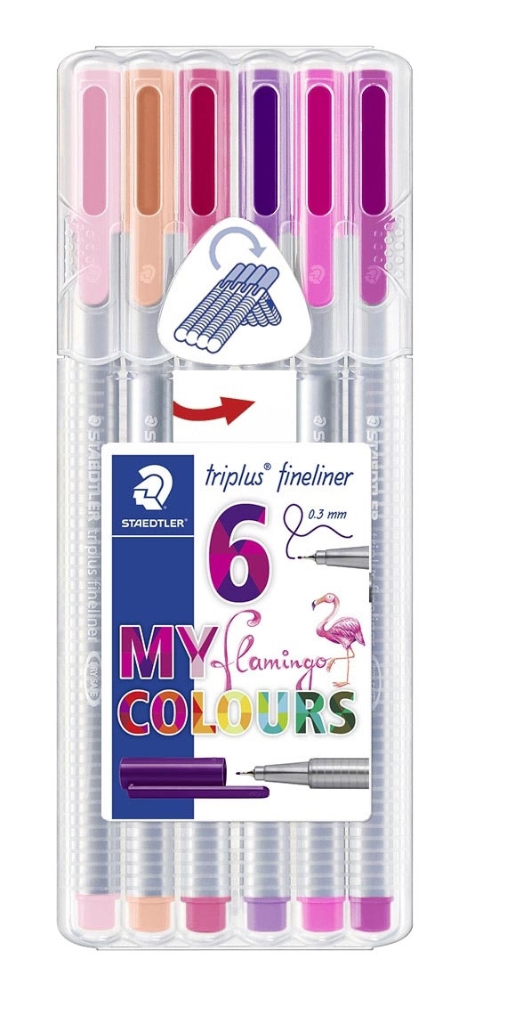 Staedtler Fineliner Triplus 0,3mm Flamingo assortiment (6)