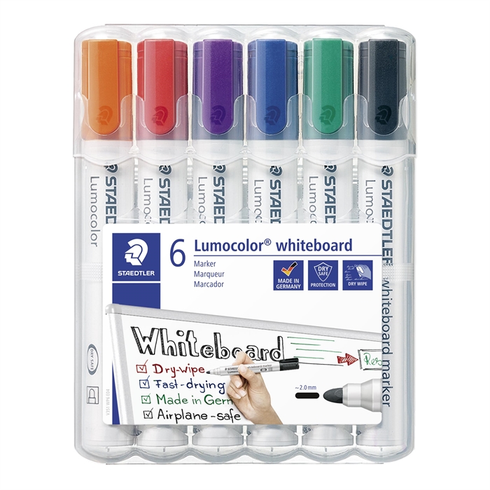 Staedtler WB Marker Lumocolor rond 2mm assortiment (6)