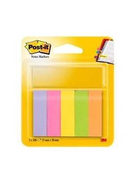 3M Post-it Index Tabs 15 x 50 mm assortiment neonpapier - 5-pack.