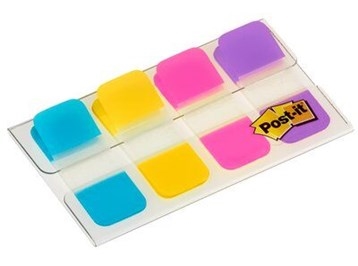 3M Post-it Index Tabs 16 x 38 mm, Sterke kleuren.