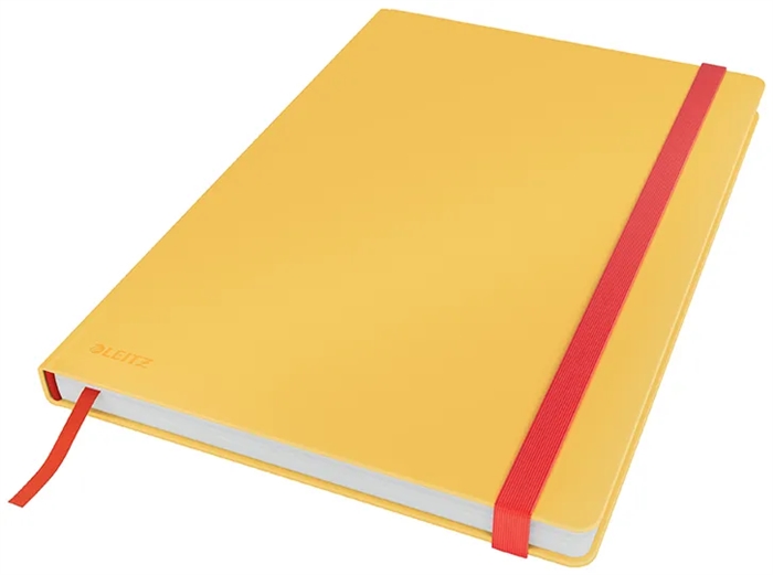 Leitz Notitieboek Cosy HC L lijn 80 pagina\'s 100g geel.