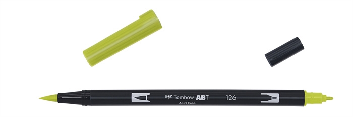 Tombow Marker ABT Dual Brush 126 licht olijf