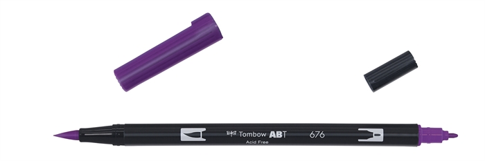 Tombow Marker ABT Dual Brush 676 koninklijk paars