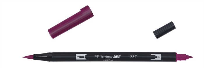 Tombow Marker ABT Dual Brush 757 diep rood