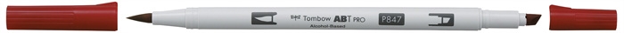 Tombow Marker alcohol ABT PRO Dual Brush 847 karmozijnrood