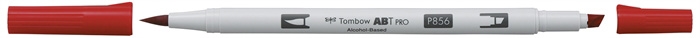 Tombow Marker alcohol ABT PRO Dual Brush 856 klaproosrood