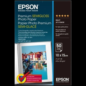 Epson Premium Semi-Gloss Fotopapier - 10x15cm - 50 vellen