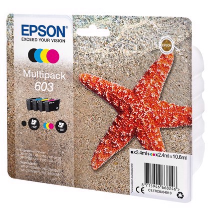 Epson T03U Multipack 4-kleuren 603 Inktcartridge