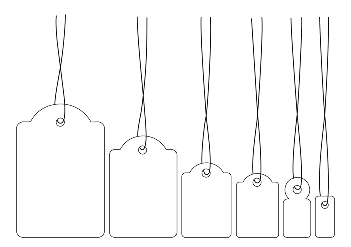 HERMA label tags met touwtje, 25 x 38 mm, 1000 stuks.