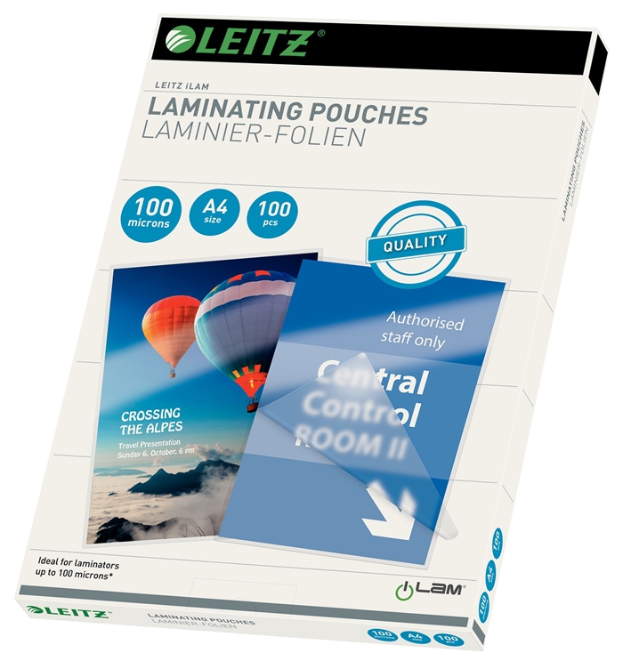 Leitz Lamineerhoes glanzend 100 micron A4 (100)