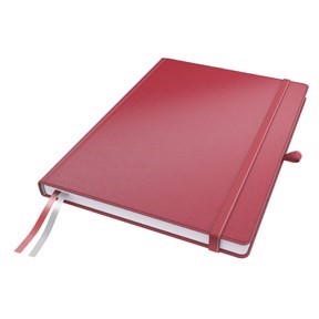 Leitz notitieboek compleet A4 vierkant 96g/80 pagina\'s rood.