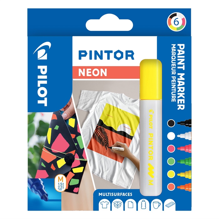 Pilot Marker Pintor Medium Neon 1.4 assortiment (6)