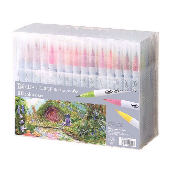 ZIG Clean Color Pensel Pen Set met 90