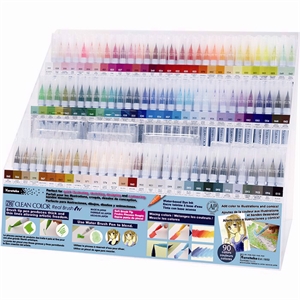 ZIG Clean Color Pensel Pen Display met 356 stuks