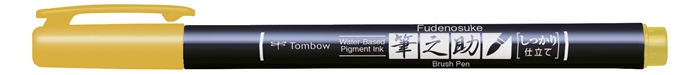 Tombow Marker Fudenosuke hard geel