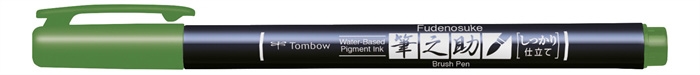 Tombow Marker Fudenosuke hard groen.