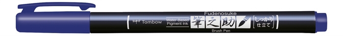 Tombow Marker Fudenosuke hard blauw