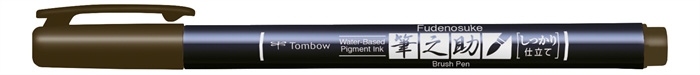 Tombow Marker Fudenosuke harde bruine