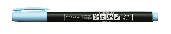 Tombow Marker Fudenosuke zachte pastel blauw