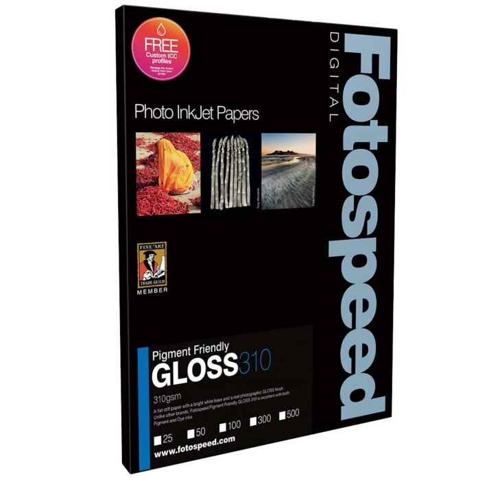 Fotospeed PF Gloss 310 g/m² - A3+, 100 vellen