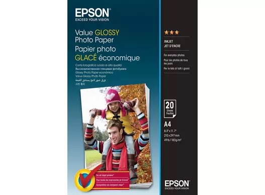 Epson Value Glanzend Fotopapier 183 g/m2 - A4 - 20 vellen