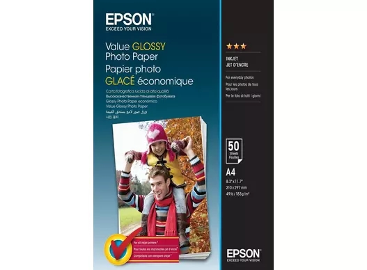 Epson Value Glanzend Fotopapier 183 g/m2 - A4 - 50 vellen