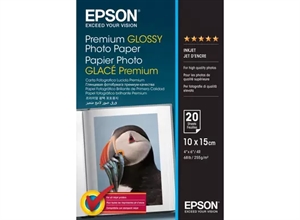 Epson Premium Glanzend Fotopapier 255 g/m² - 10x15cm - 20 vellen