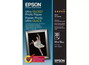 Epson Ultra Glossy Fotopapier 300 g/m²- 10x15cm - 20 vellen