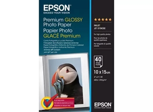 Epson Premium Glanzend Fotopapier 255 g/m²- 10x15cm - 40 vellen