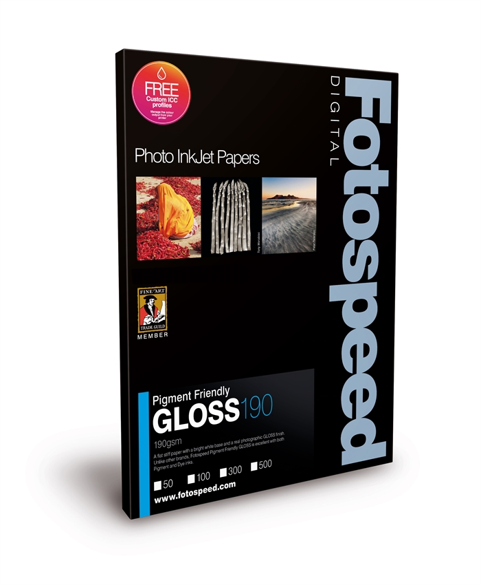 Fotosnelheid PF Gloss 190 g/m² - A3, 300 g/m² vel.